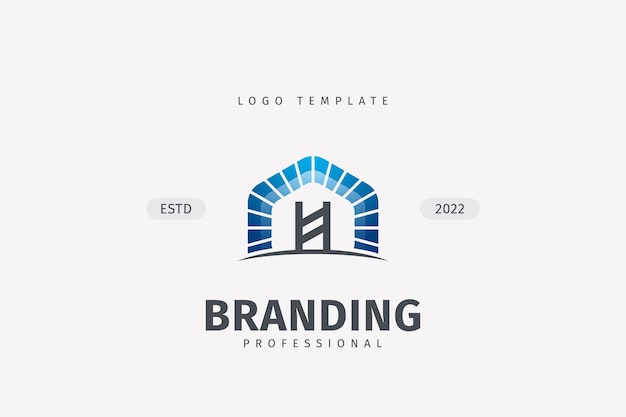 H Letter Logo Vector Concept Icon Trademark. Universal H Logotype Brand