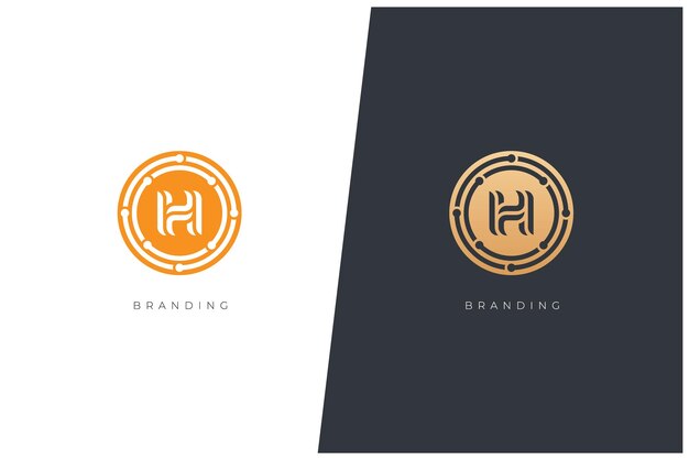 H Letter Vector Logo Design Concept Monogram Icon Trademark Creative minimal luxury emblem design