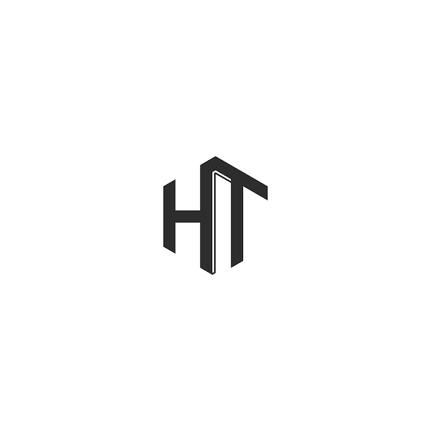 H T initial real estate building logo vector concept