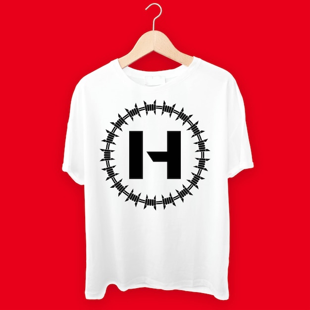 Vector h tshirt editable design