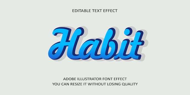 Habit Text Font Effect