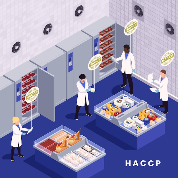 Vector haccp food safety concept