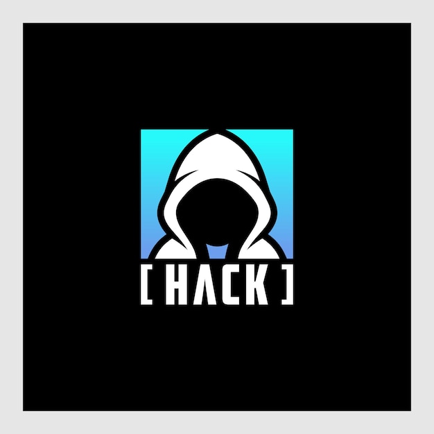 hacker character logo design