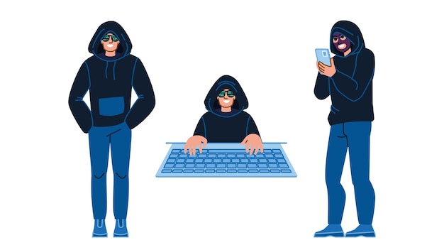 Hacker man vector