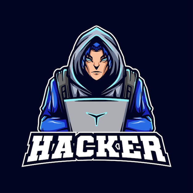 Hacker Mascot Cartoon Logo Illustration