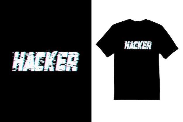 Hacker Typeface Vector T shirt design