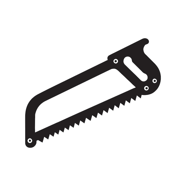 Hacksaw tool Vector illustration in black and white