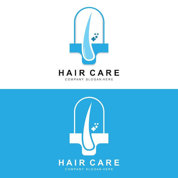 Hair Care Logo Scalp Layer Design Health Salon Brand Illustration