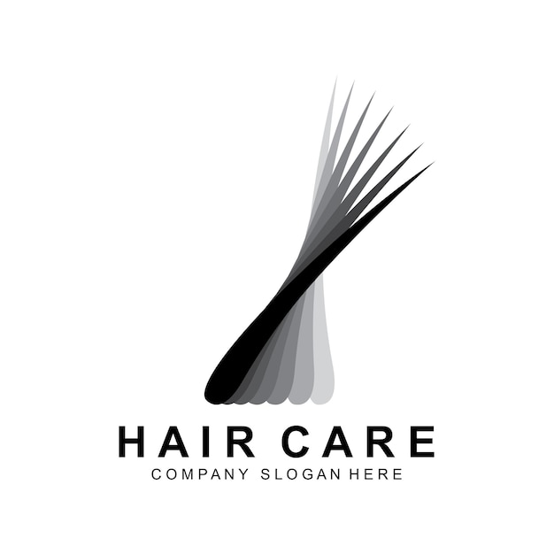 Hair Care Logo Scalp Layer Design Health Salon Brand Illustration