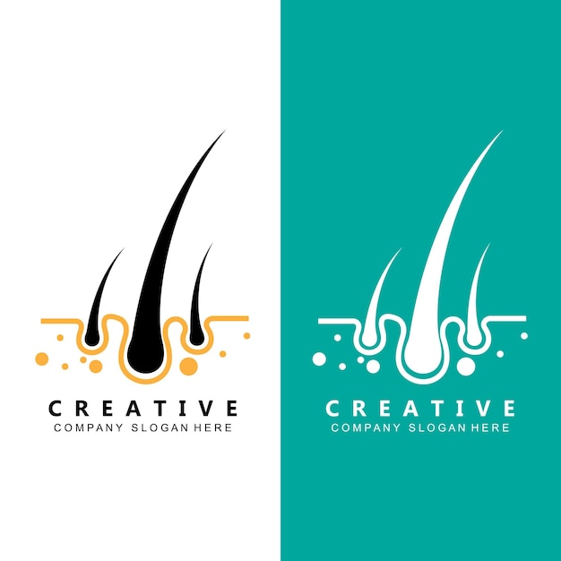 Hair care logo vector icon skin health illustration design concept