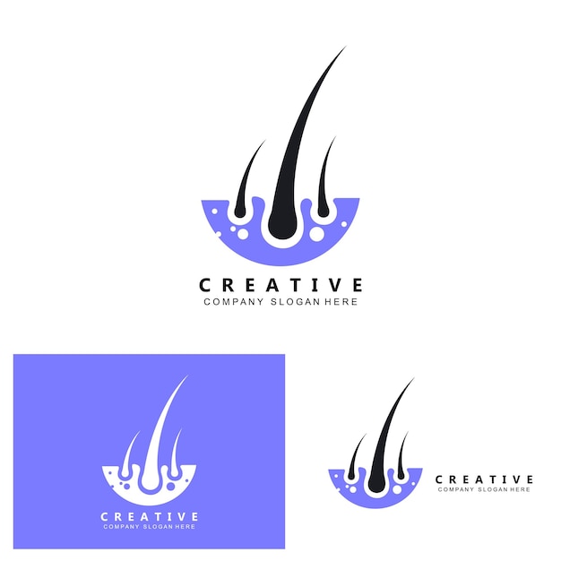 Hair care logo vector icon skin health illustration design concept