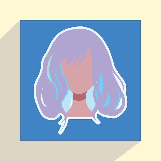 hair color woman mannequin icon illustration background