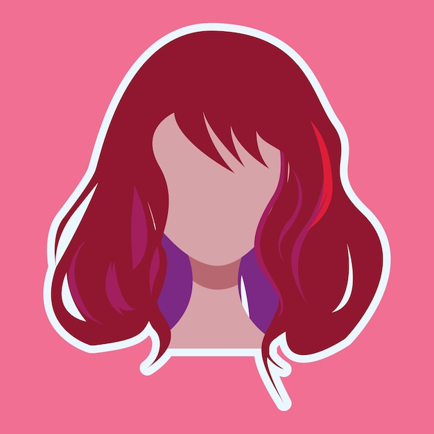 hair color woman mannequin icon illustration background