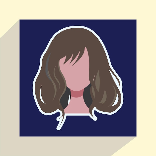 hair color woman mannequin icon illustration background