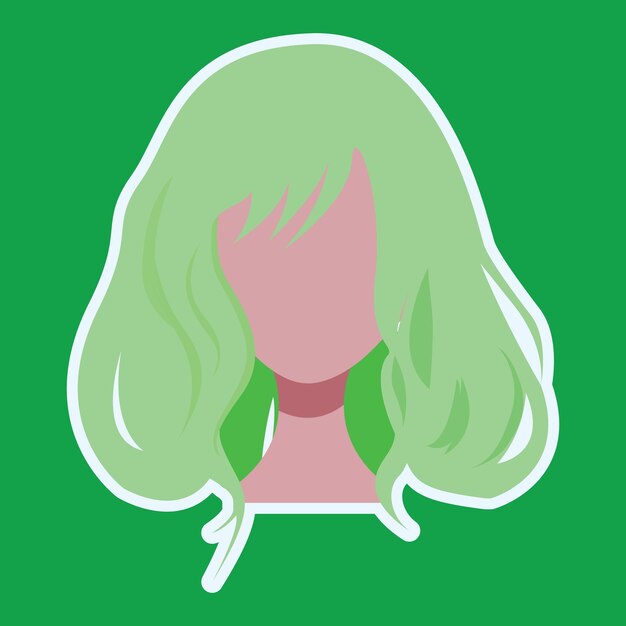 hair color woman mannequin icon illustration background