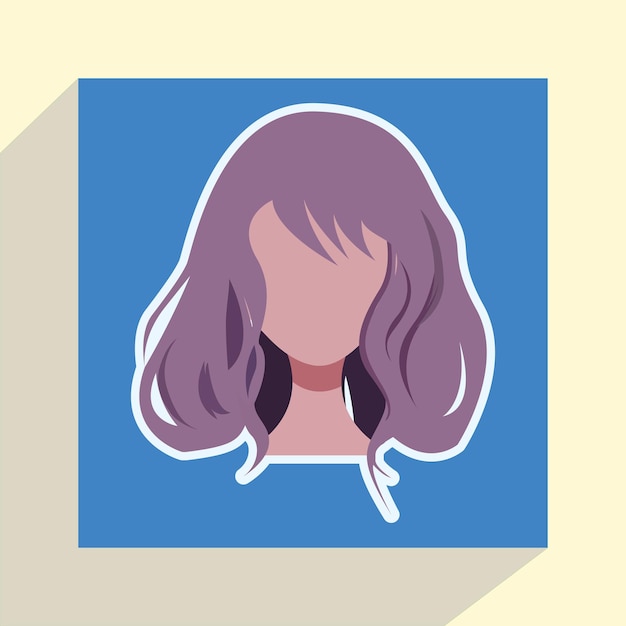 hair color woman mannequin icon illustration background