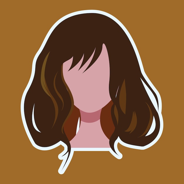 hair color woman mannequin icon illustration background