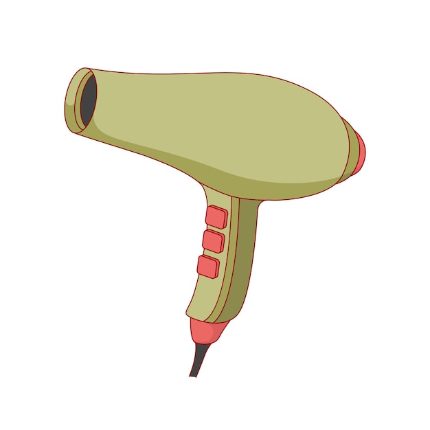 Hair dryer cartoon icon illustration