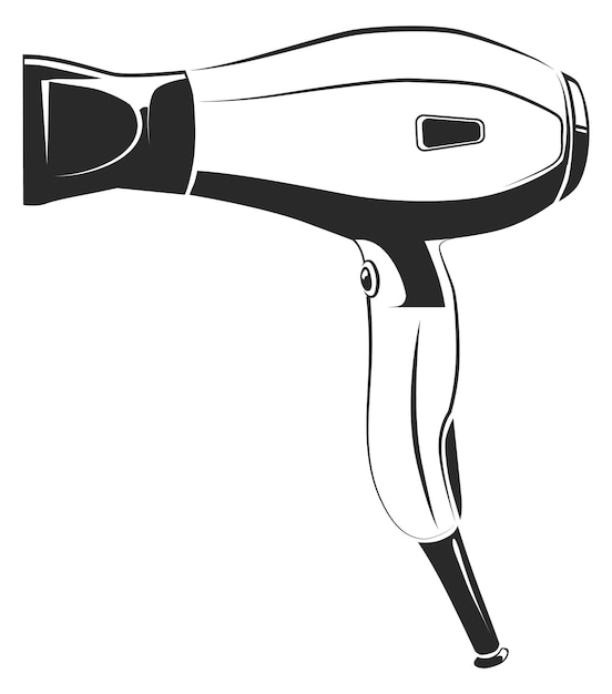 Hair dryer icon Air blowing device symbol