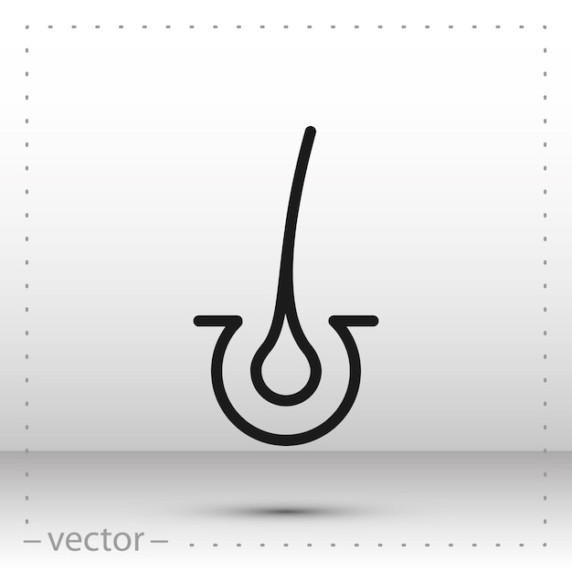 hair icon vector