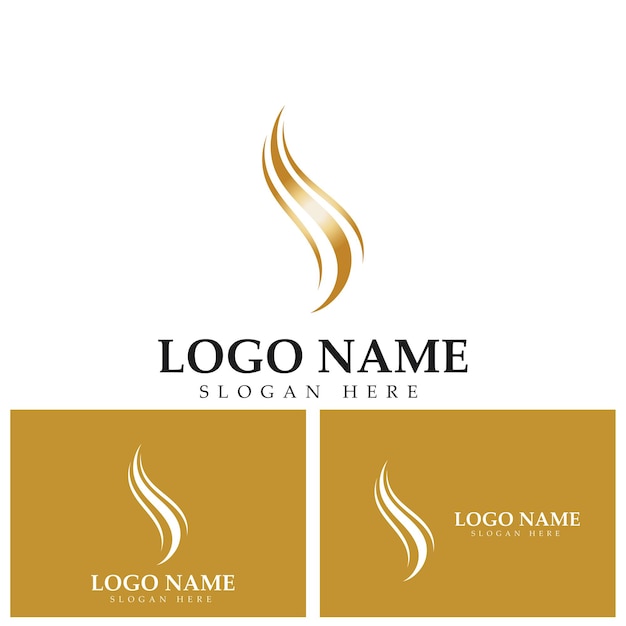 Hair logo template vector icon illustration design