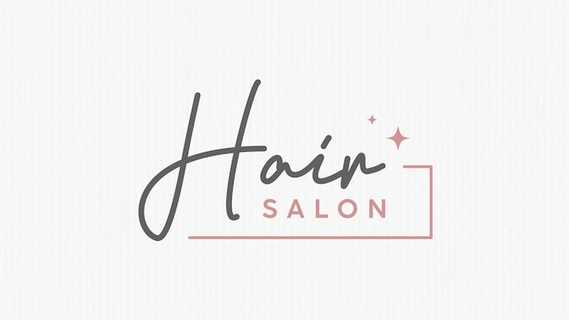 Vector hair salon template logo