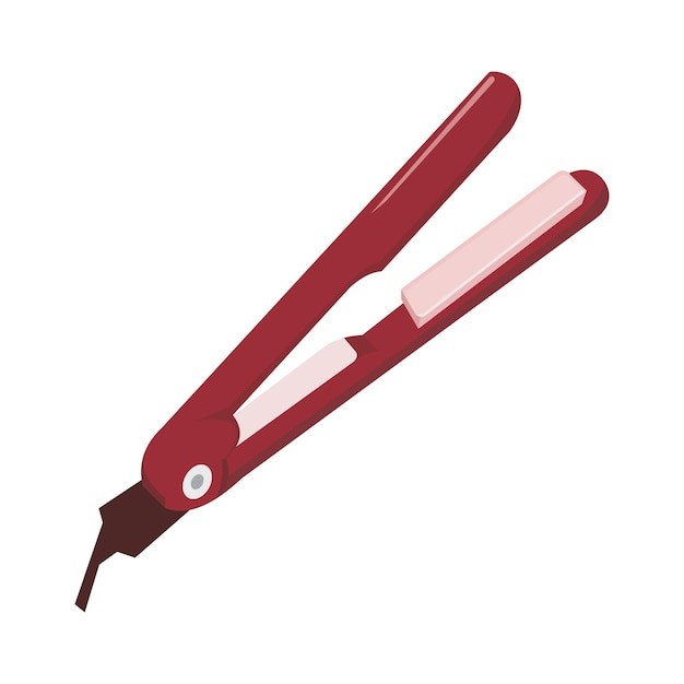 Hair straightener illustration on transparent background