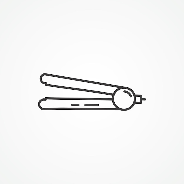 Hair Straightener line icon Hair Straightener outline icon