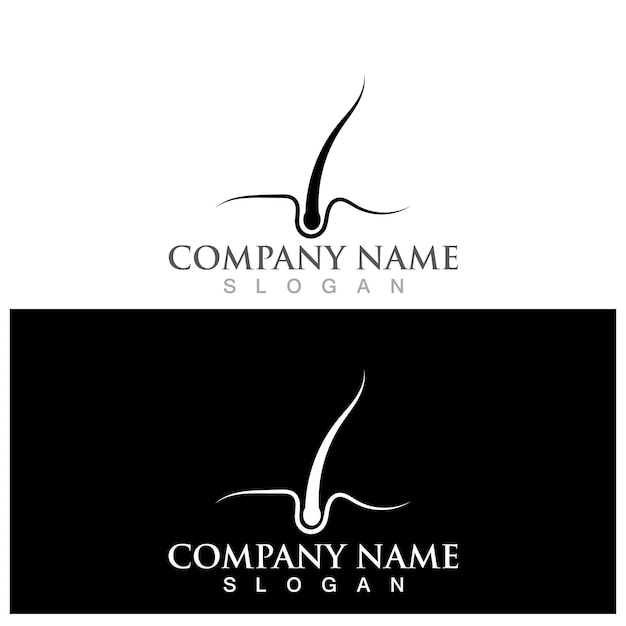 Hair treatmen logo and vector template