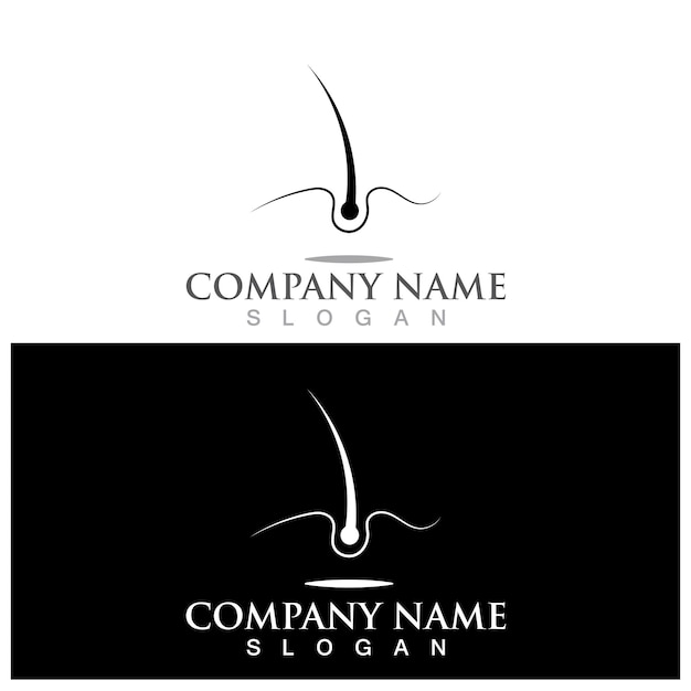 Hair treatmen logo and vector template