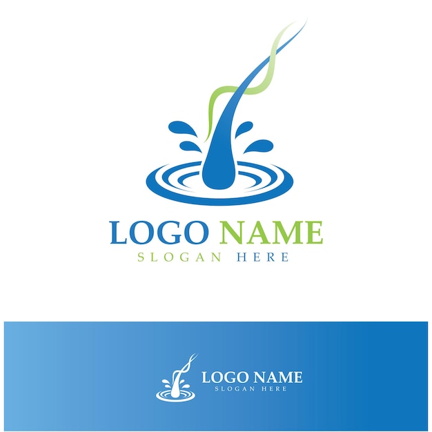 Hair treatment logo hair transplantation logoremoval logo vector image design illustration