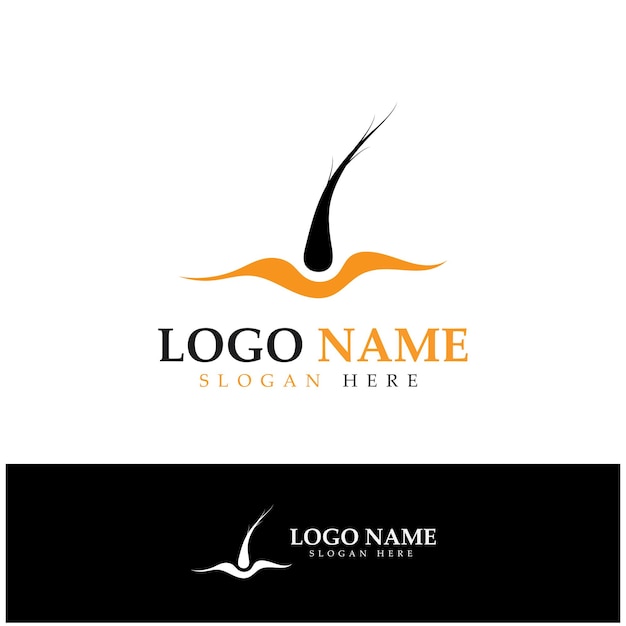 Hair treatment logo hair transplantation logoremoval logo vector image design illustration