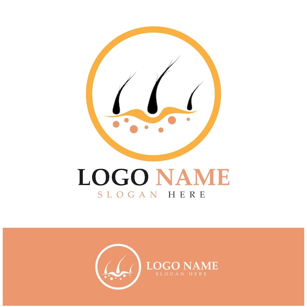 Hair treatment logo hair transplantation logoremoval logo vector image design illustration