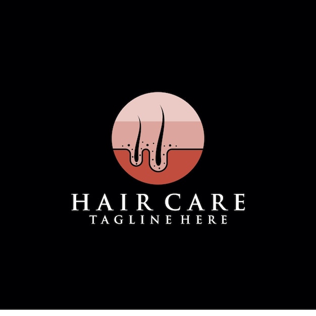 Hair treatment logo illustration design Premium Vector