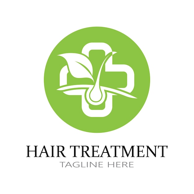 Hair treatment logo removal logo vector image design illustration