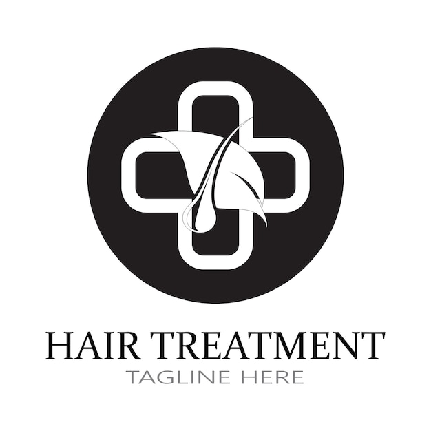 Hair treatment logo removal logo vector image design illustration