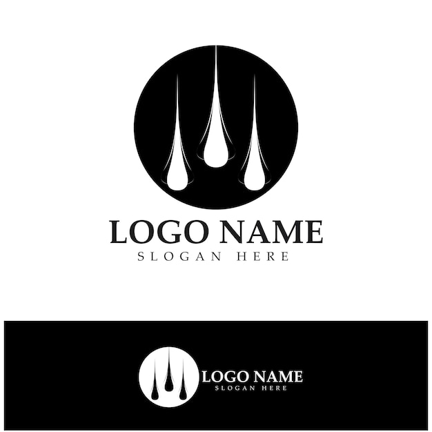 Hair treatment logo removal logo vector image design illustration