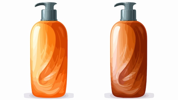 Vector hair wash shampoo bottle vector illustration