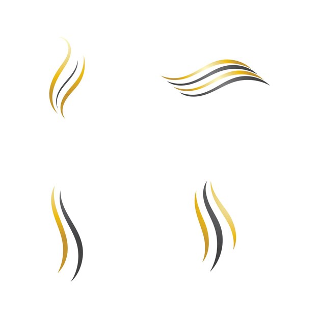 Hair wave logo and symbols vector