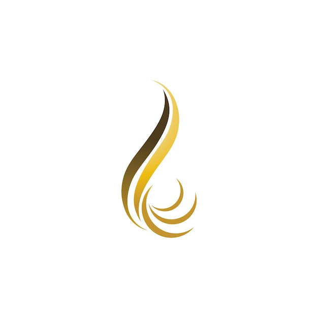 Hair wave logo vector icon