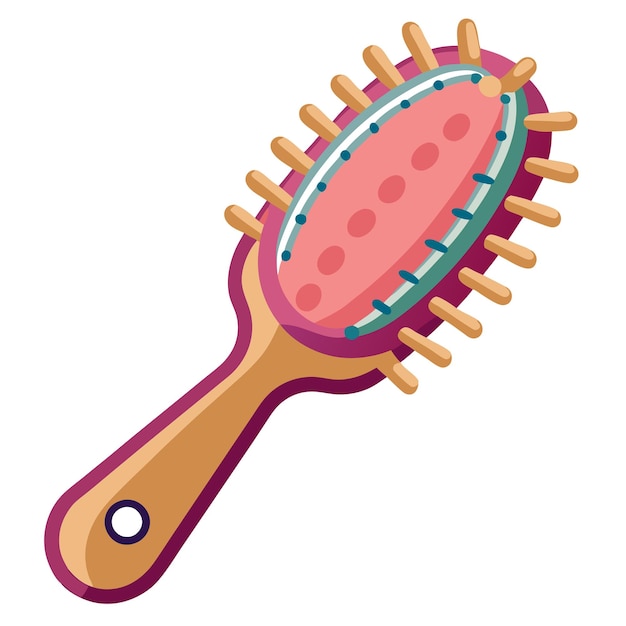 Vector hairbrush clipart vector art and illustration