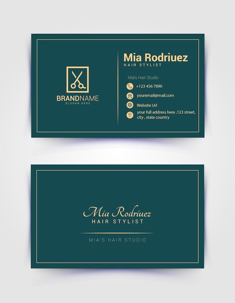 Hairdresser and hair stylist business card design salon business card barbershop business card