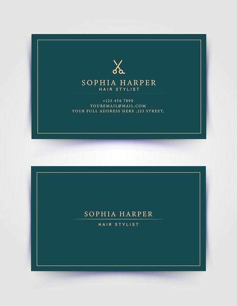 Hairdresser and hair stylist business card design salon business card barbershop business card