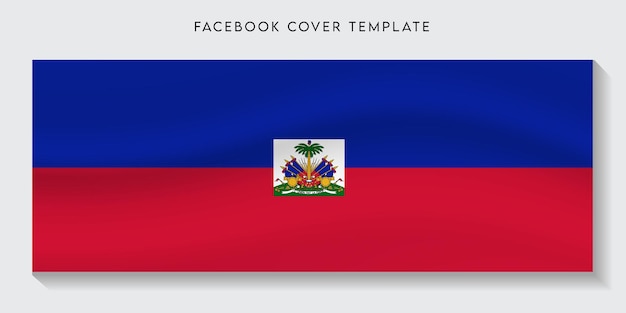 Haiti country flag facebook cover background