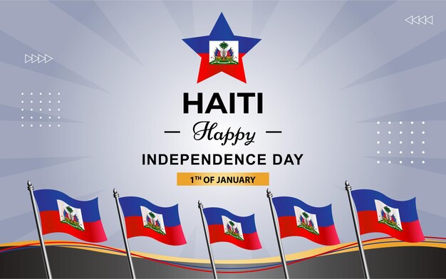 Vector haiti poster for independence day