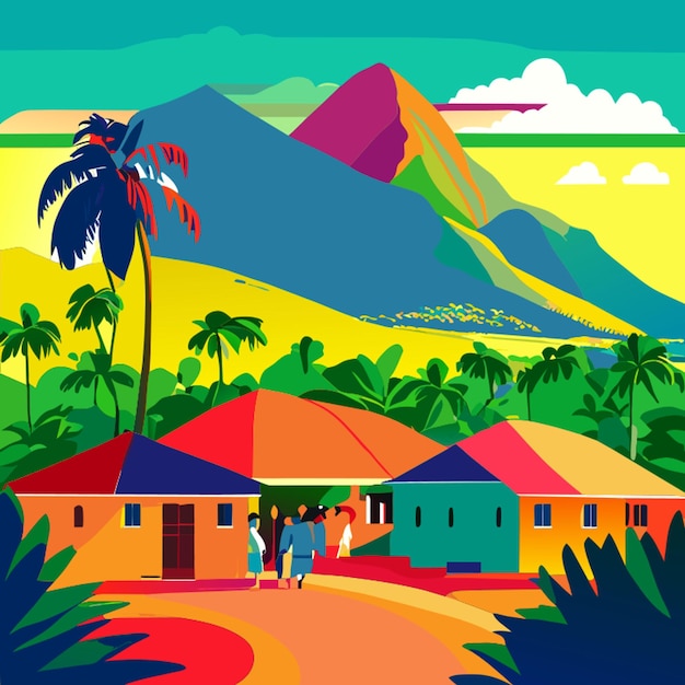 haiti vector illustration