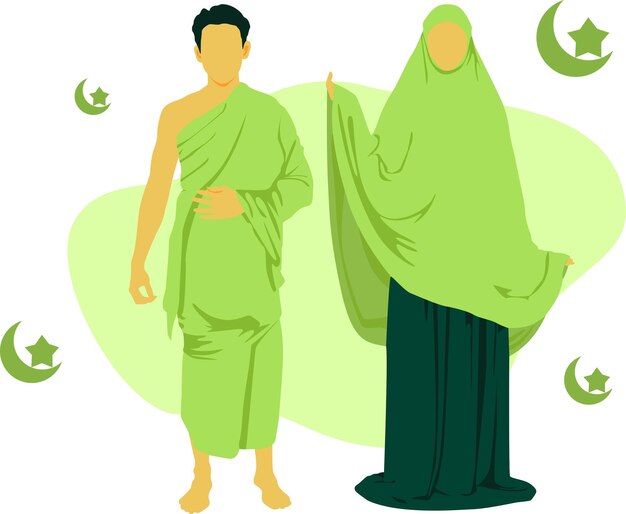 Vector hajj clothes