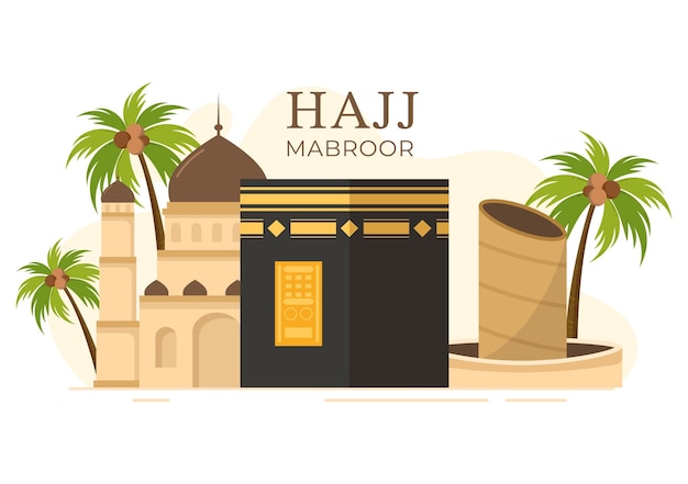 Hajj or Umrah Mabroor Illustration