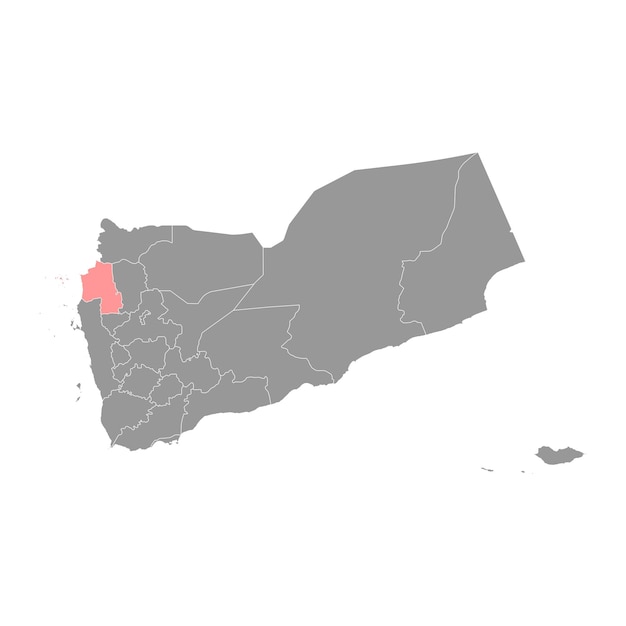 Hajjah governorate administrative division of the country of Yemen Vector illustration