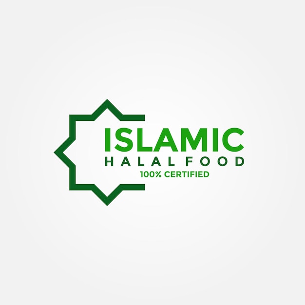 Halal food products labels badges and logo design